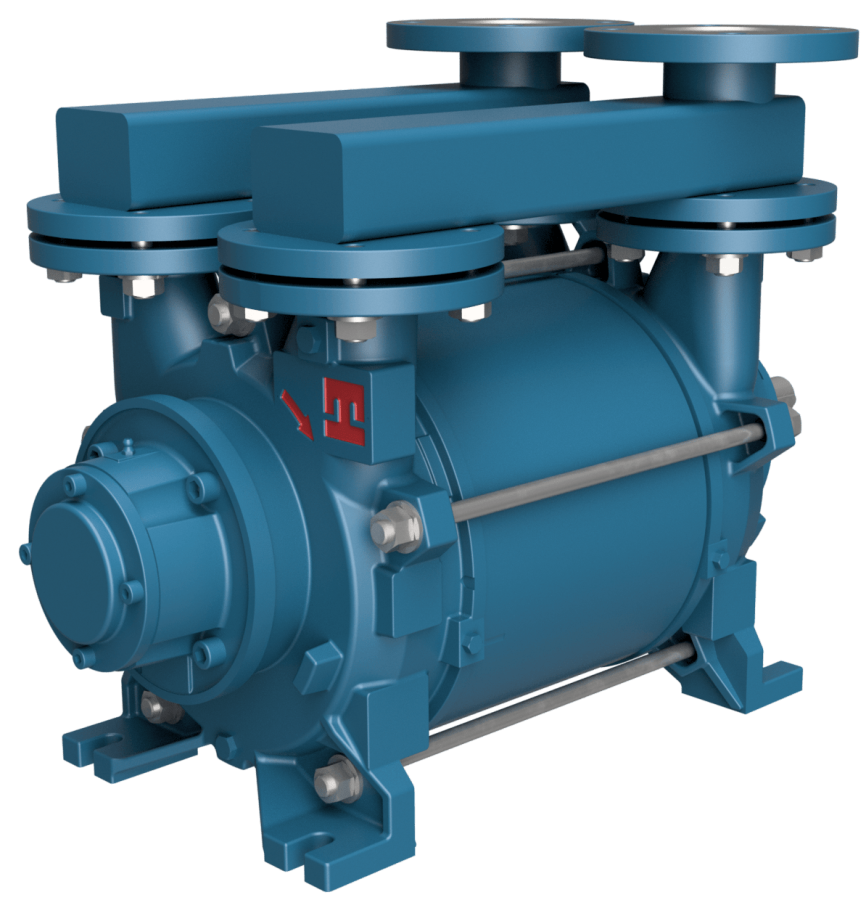 Single-stage valved liquid ring vacuum pumps for low, mid and high vacuum